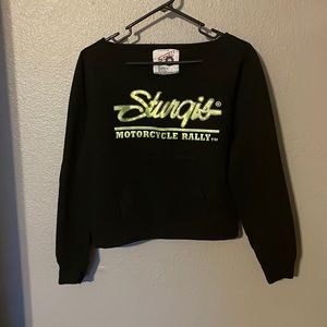 Sturgis Motorcycle Rally scoop neck sweatshirt.  Size Youth Large.